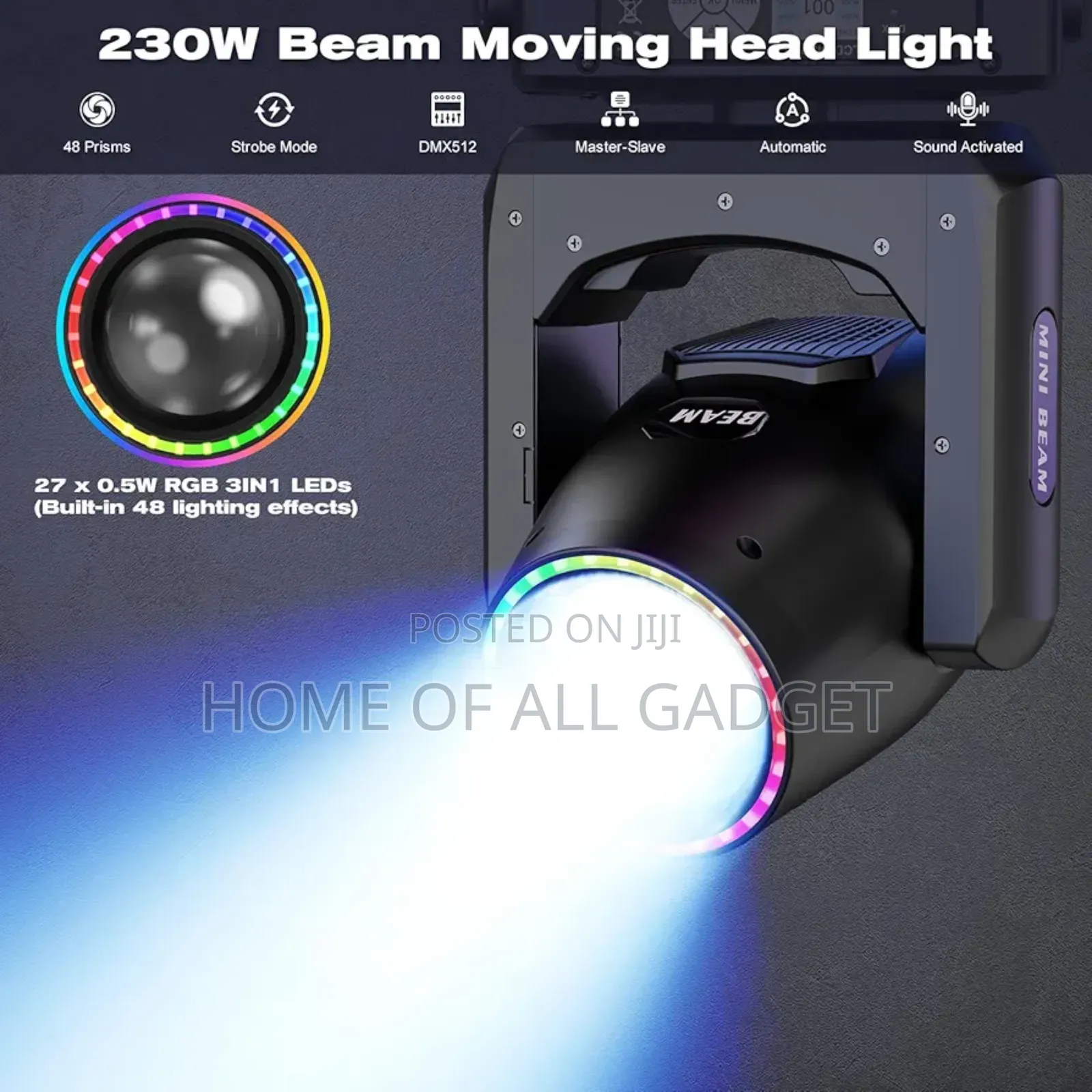 230w 7r Beam Moving Head Stage Lights,14 Gobos 14 Colors Prisms/Wash/