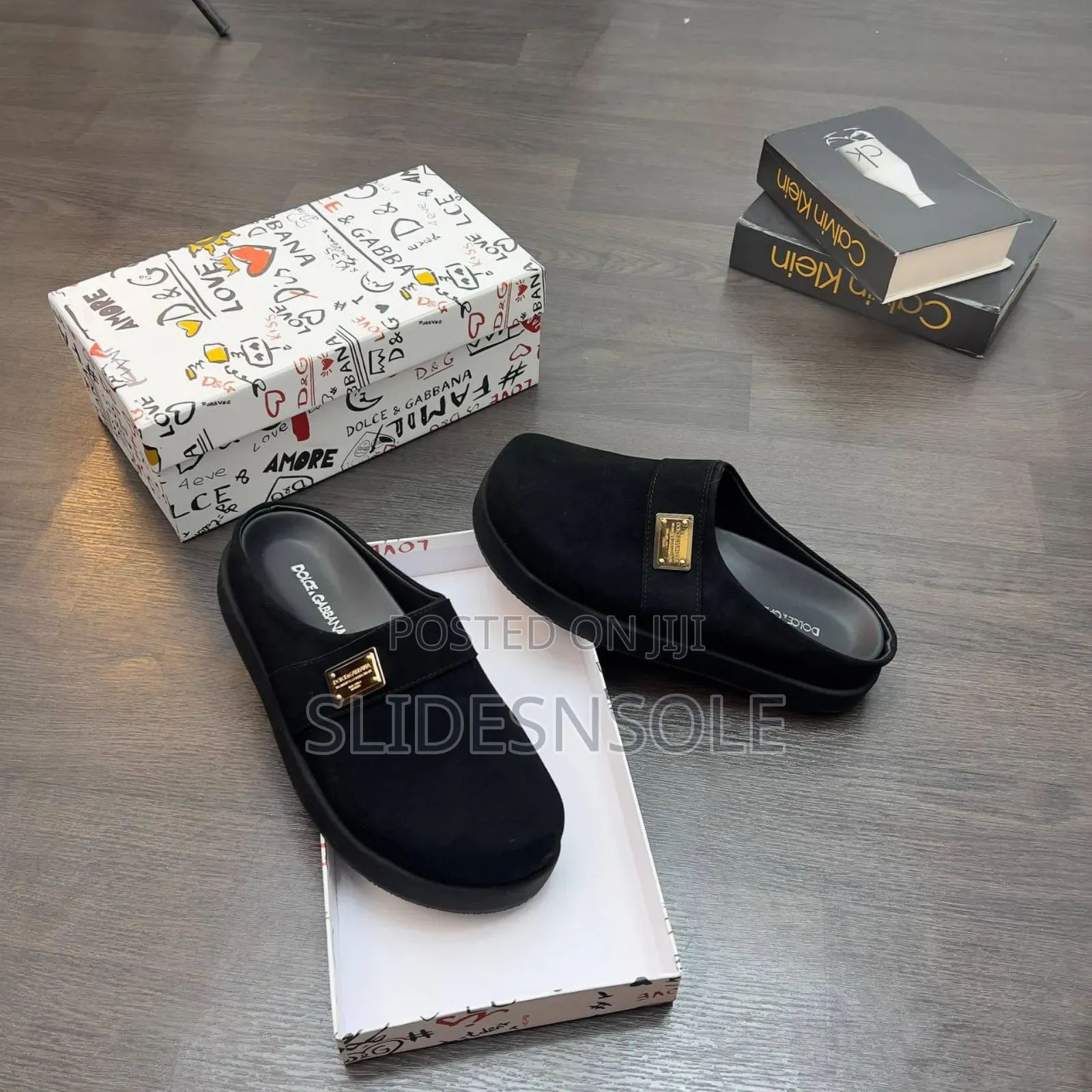 Dolce Gabbana Branded Leather Mules – Luxury Footwear