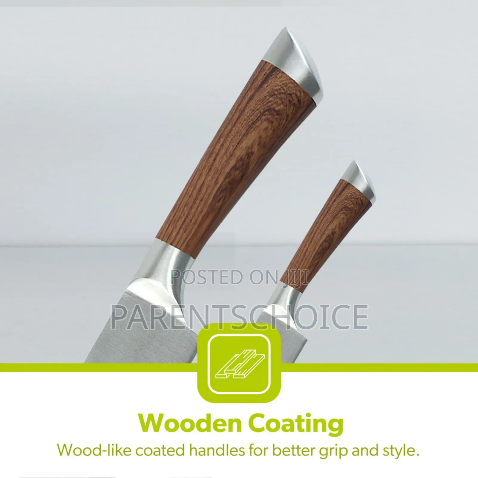 5-Piece Elegant Wooden Kitchen Knife Set With Holding Block