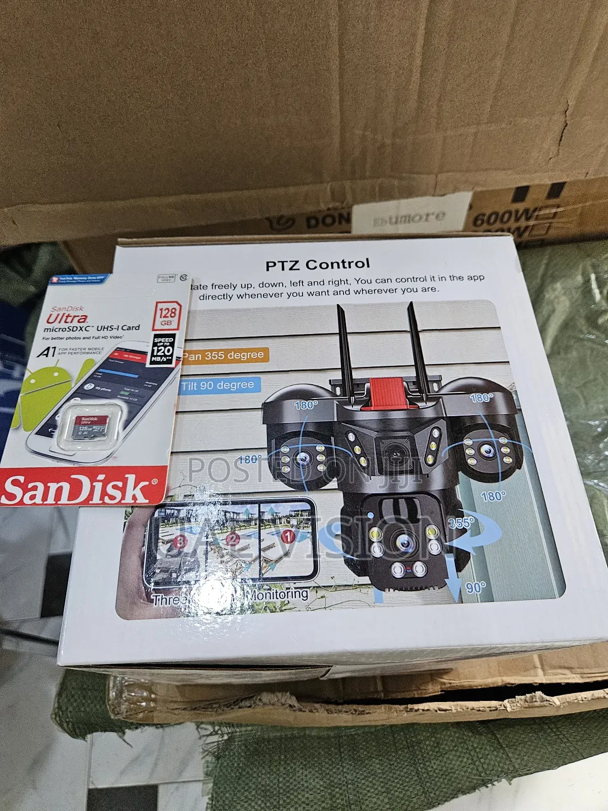 V380 3 Lens Solar Camera With Sandisk