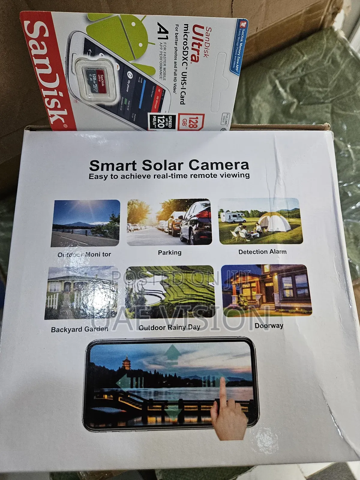 V380 3 Lens Solar Camera With Sandisk