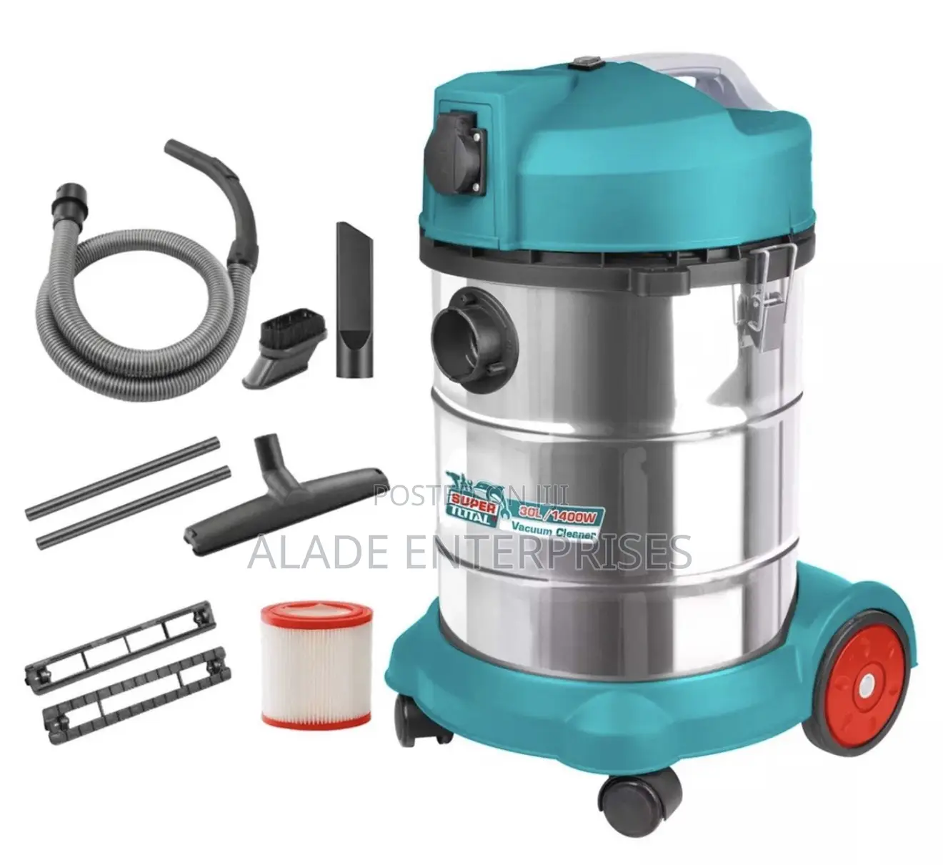 Total Tools 30 Liters Wet And Dry Vacuum Cleaner 1400w
