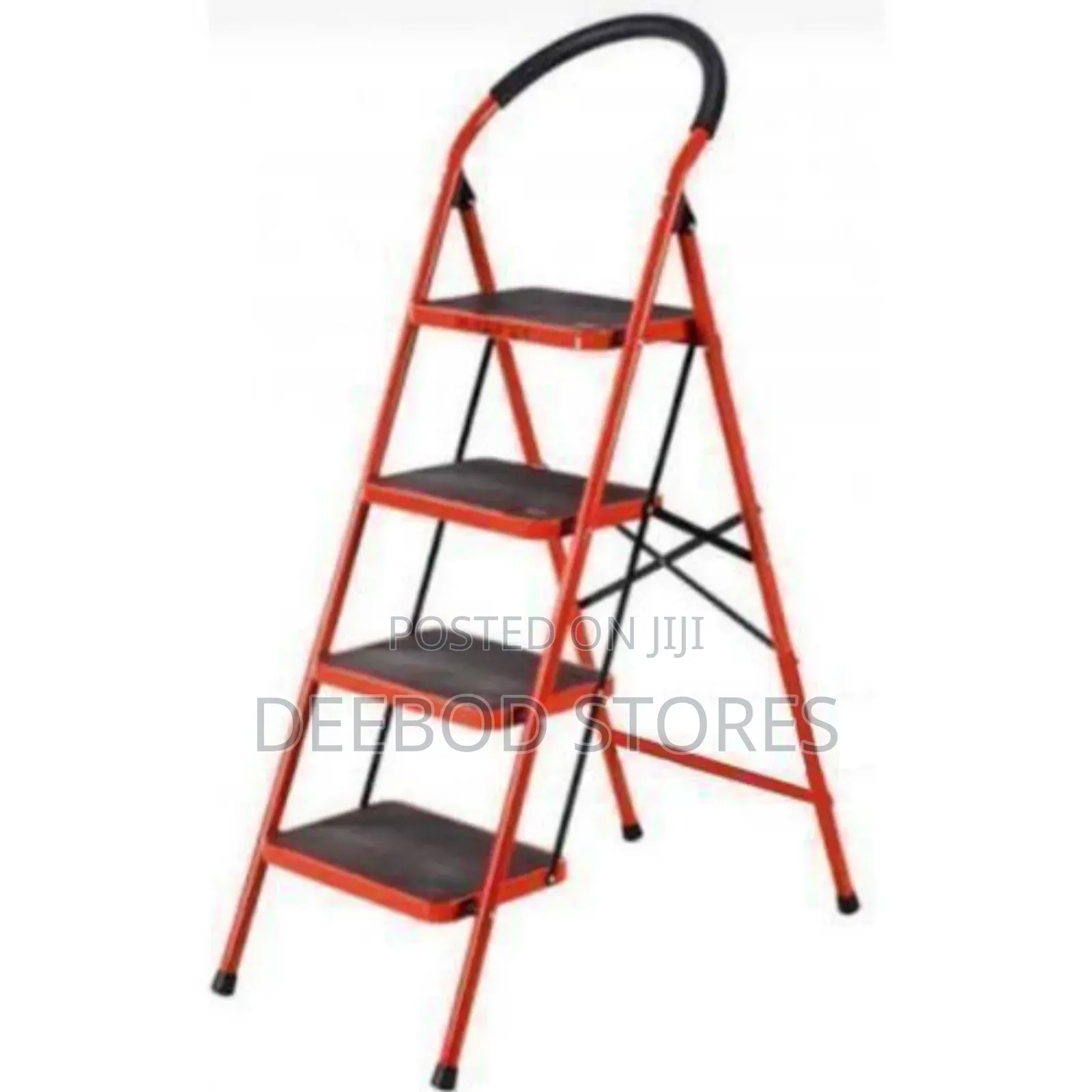 4 Steps Folding Steel Ladder 150kg Capacity