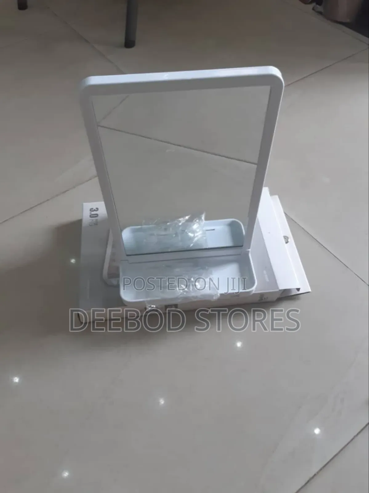 No Drill Bathroom Mirror With Storage Shelf