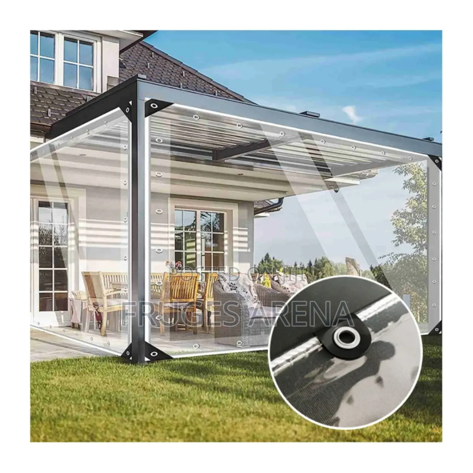 3 MTRS X 5 MTRS Clear PVC Cover / Transparent Tarpaulin (0.3mm)