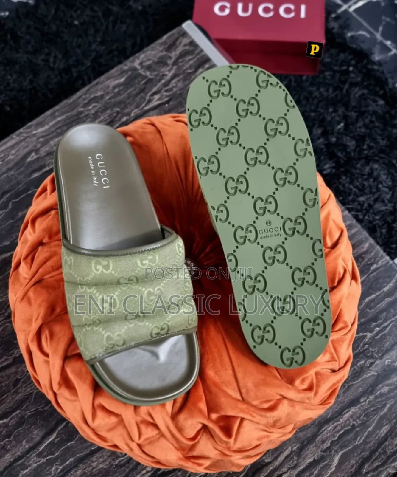 Best Quality Luxury Men's Slippers Gucci Well Banded Package