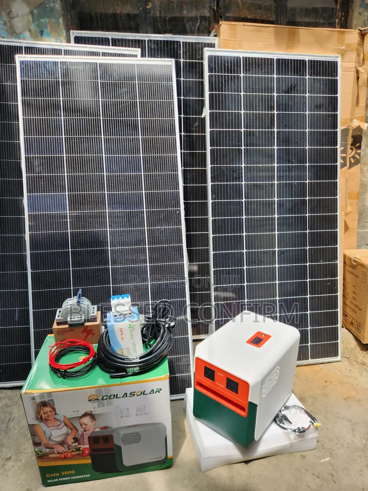 Complete Package of 1.2kva Solar Generator With 3.6kwh Lithium Battery