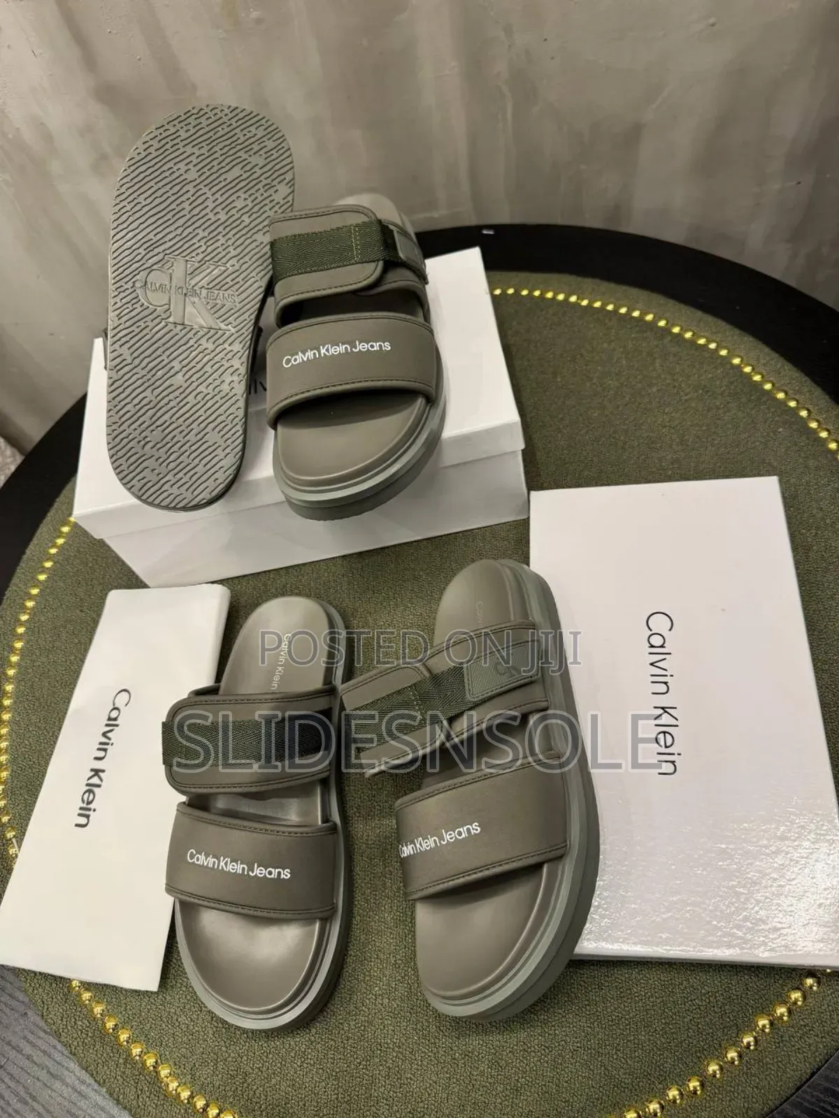Brand New Calvin Klein Jeans Men’S Black Sandals – Original