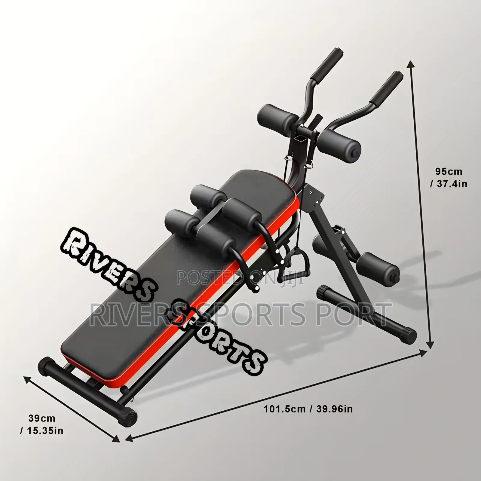5in1 Situp Bench, Push Up, Waist Trainer, Arm Machine, Resistance Band