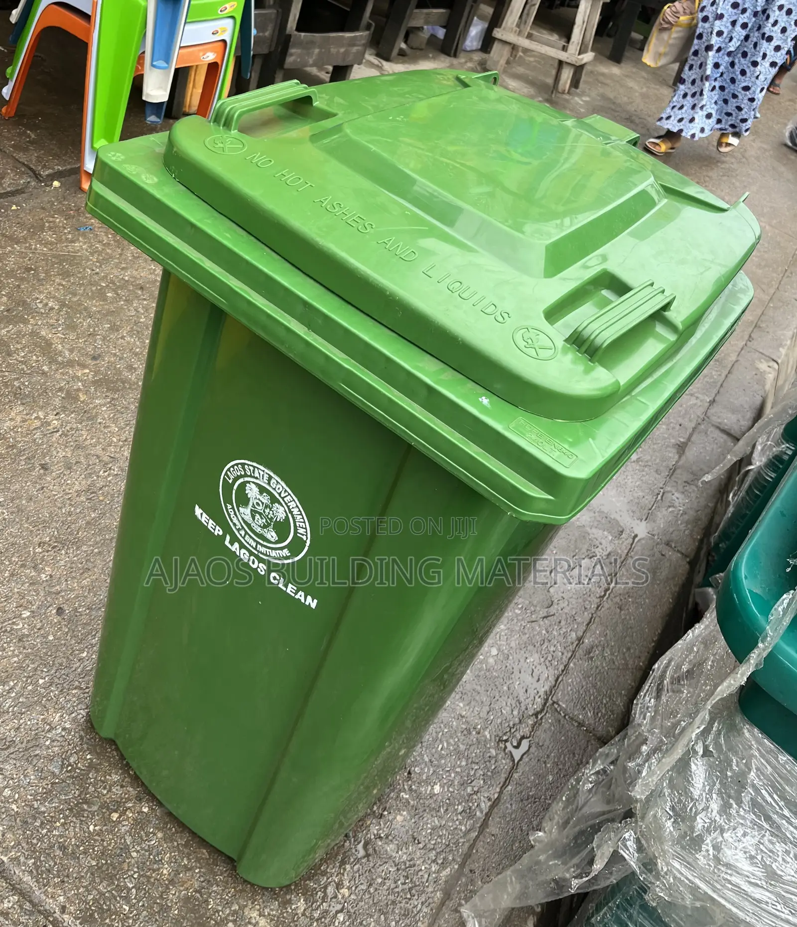 240l Rubber Imported Waste Bin