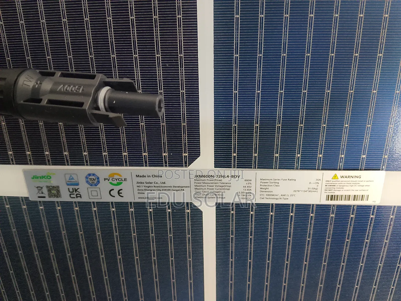 Solar Panel 600w Jinko