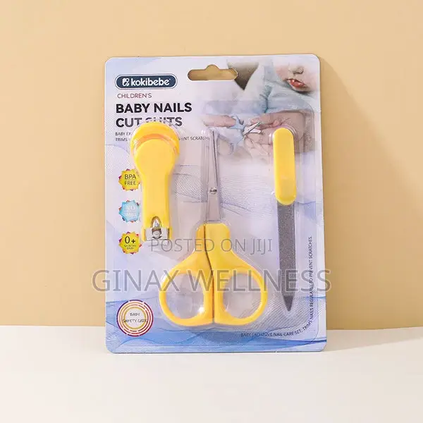 3-Piece Baby Nails Care Set With Nail Clipper, Nail Scissor, and File