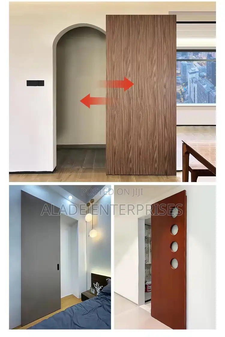 1.5m Magic Door Soft Closing Wooden Ghost Sliding Roller Hardware