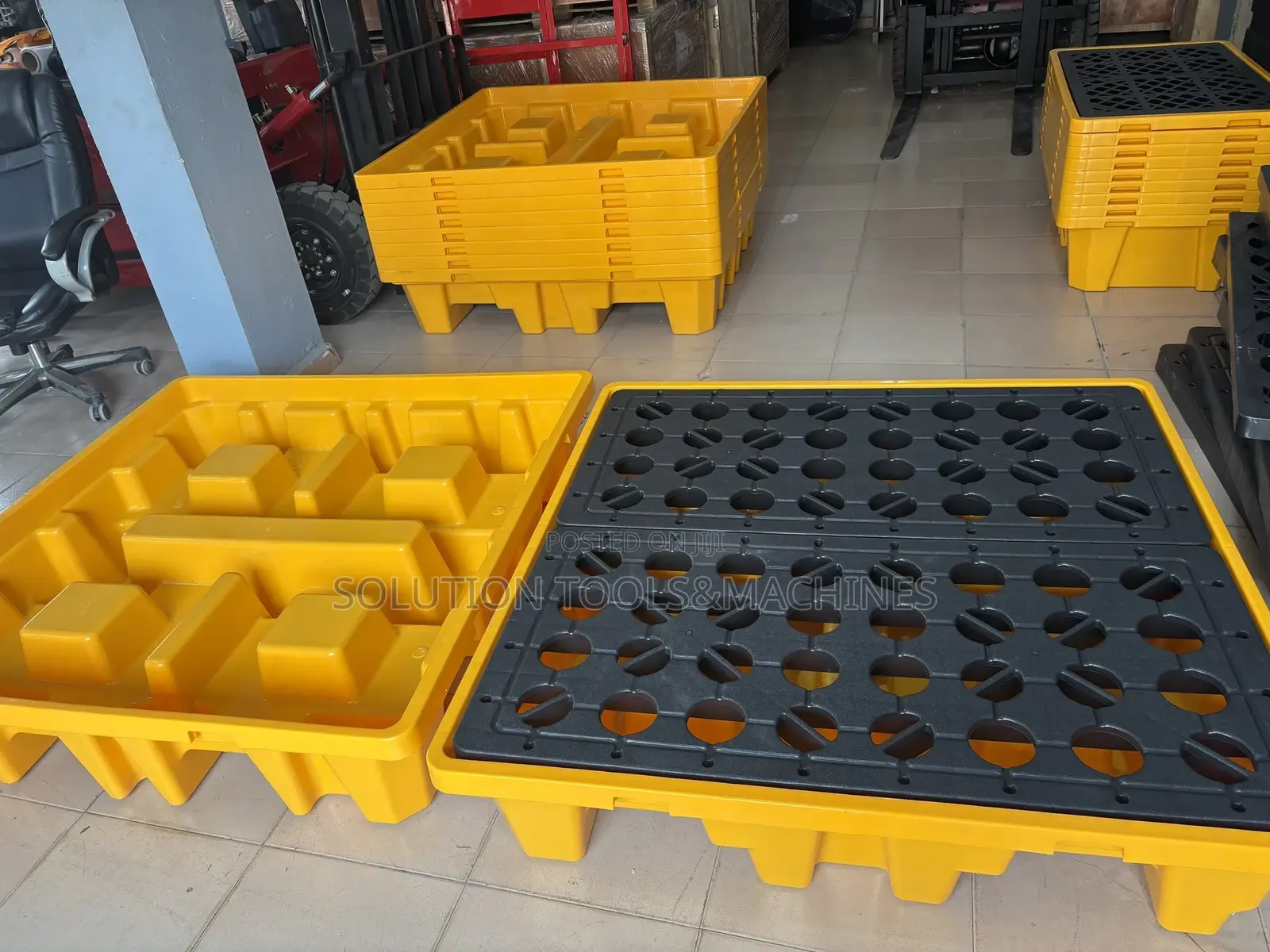 Oil Drum Spill Containment Pallet With Drain(4drum Spill Pallet)