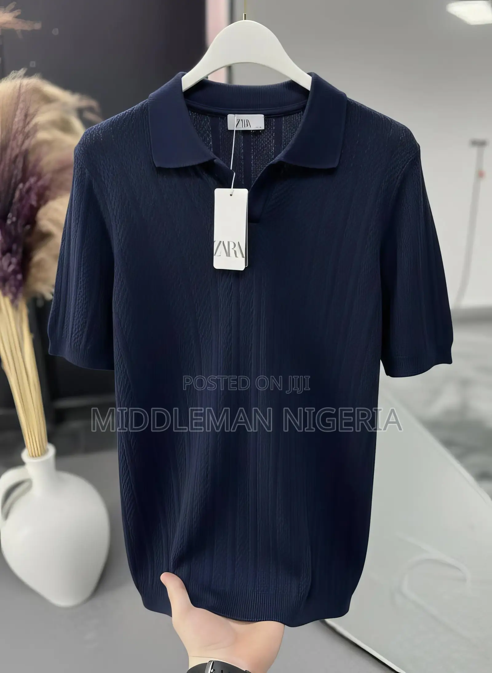 Zara Classic Collar Short Sleeves Pure Cotton Men’S Shirt