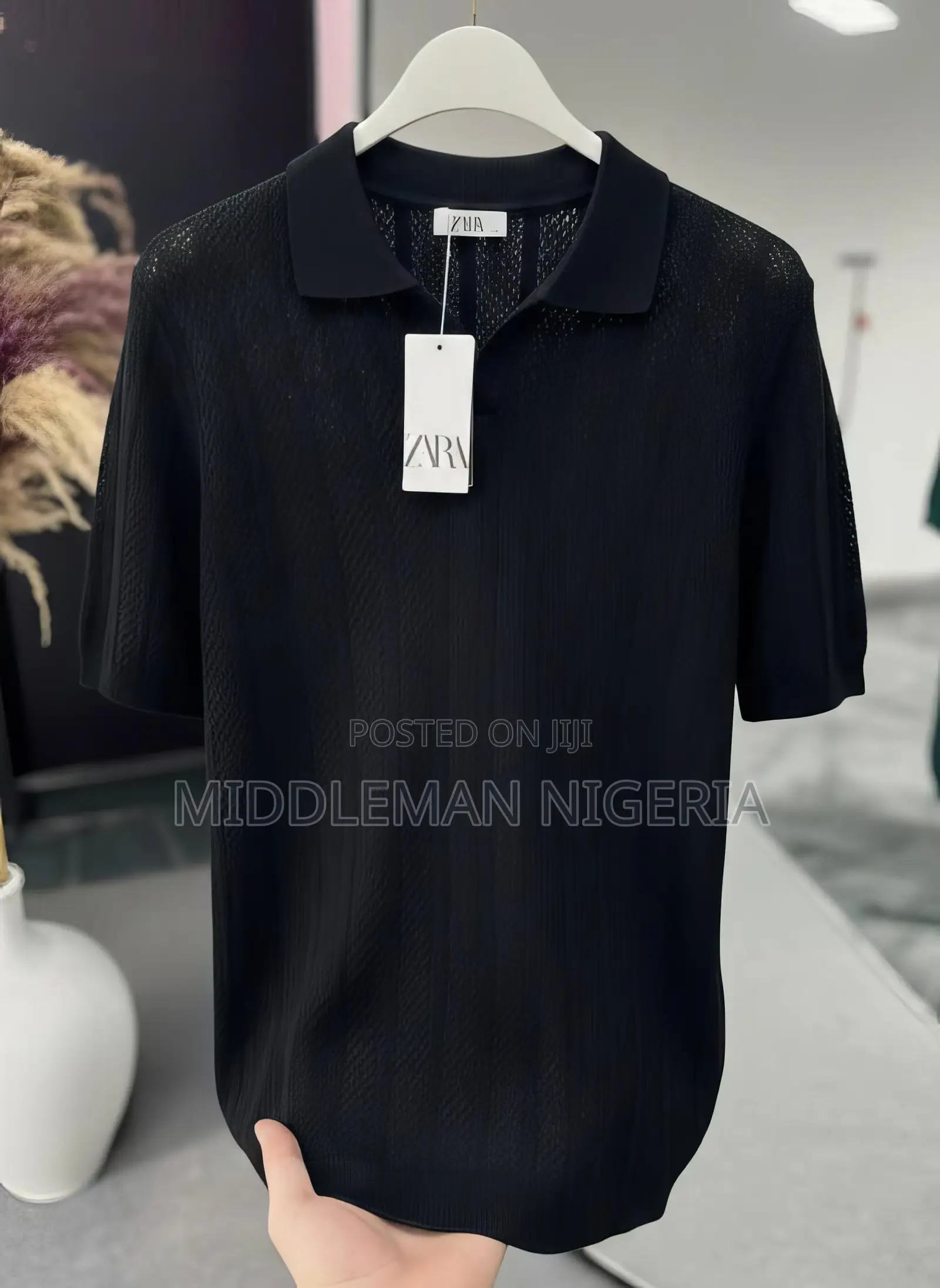 Zara Classic Collar Short Sleeves Pure Cotton Men’S Shirt