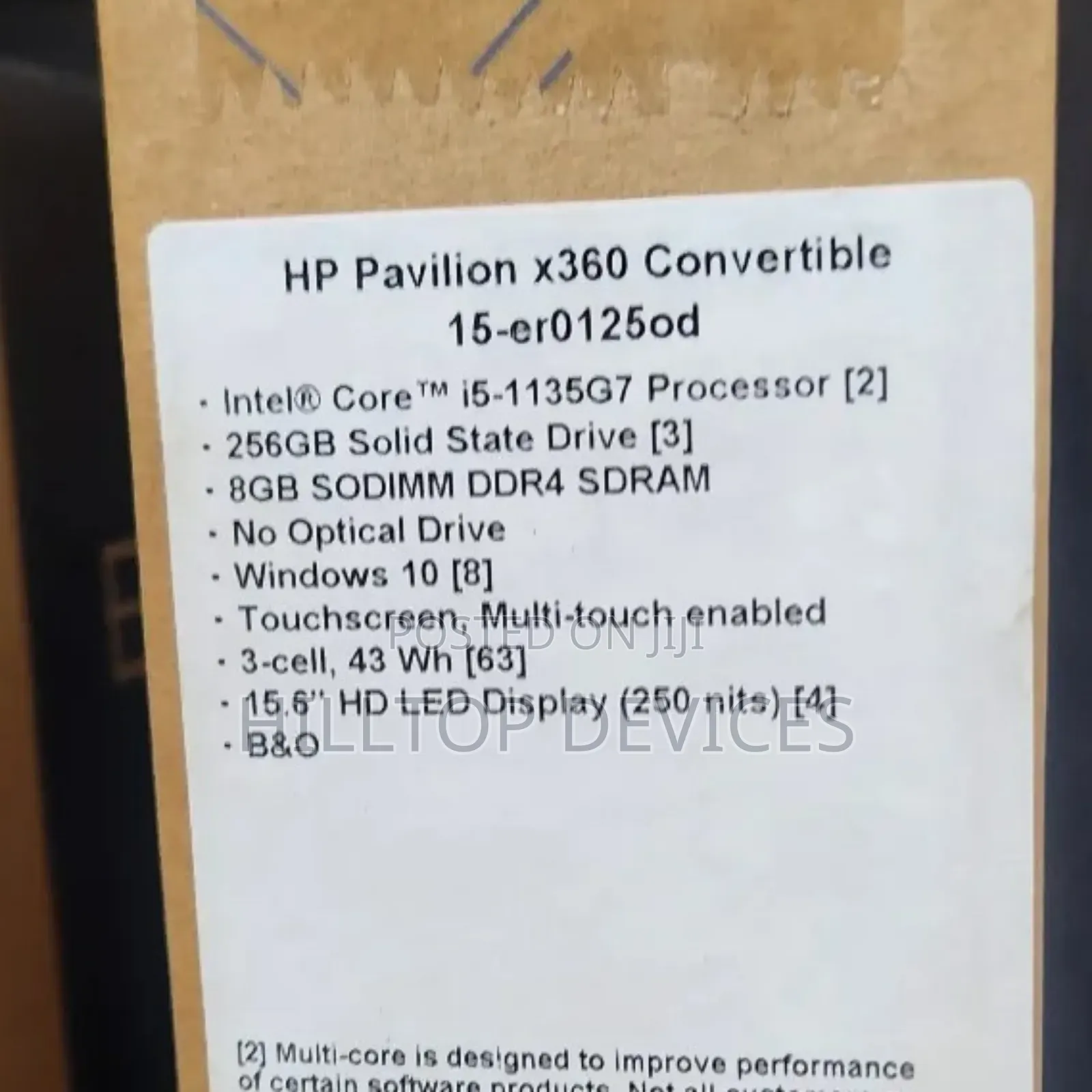 New Laptop HP Pavilion 15 8GB Intel Core I5 SSD 256GB