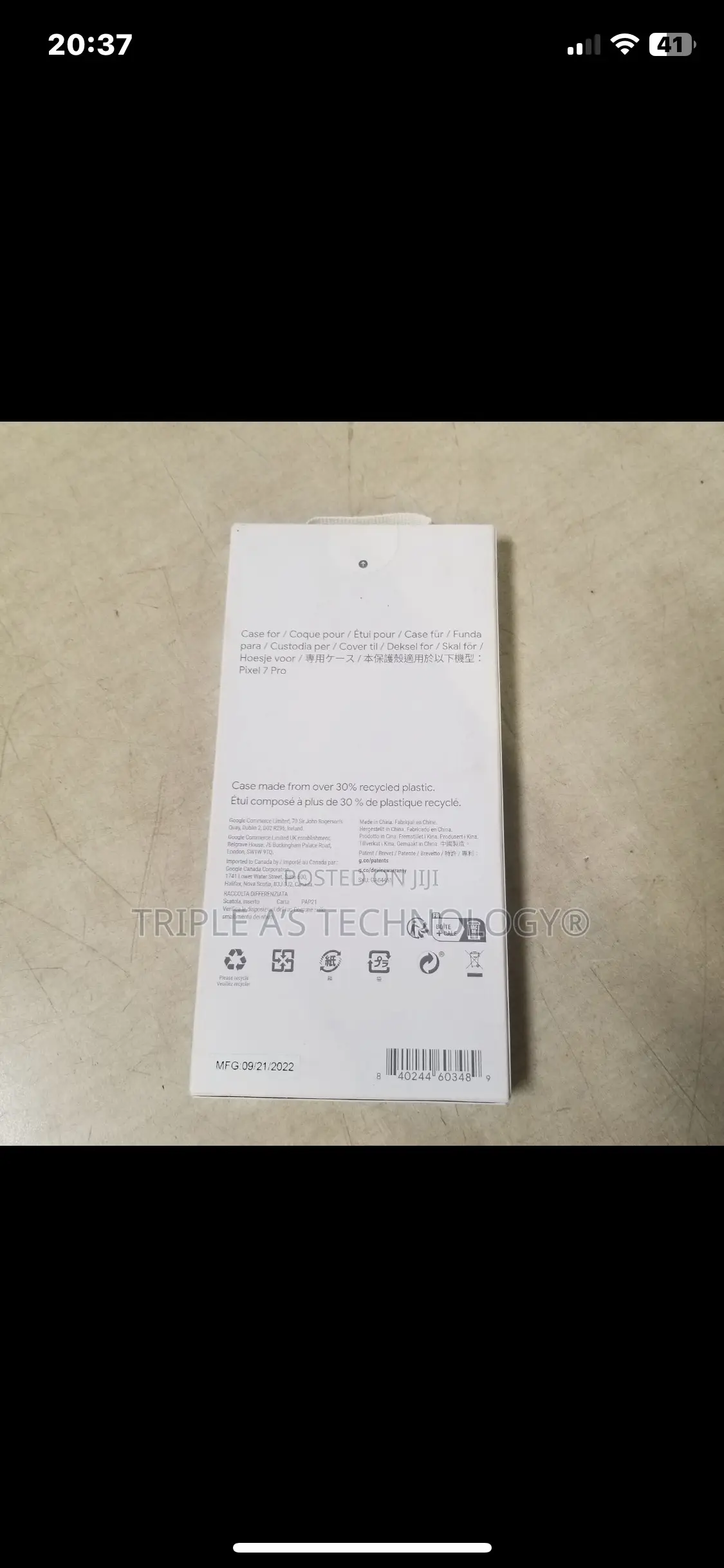 Original Google Pixel 7 Pro Case Chalk Color Factory Sealed Ga04451