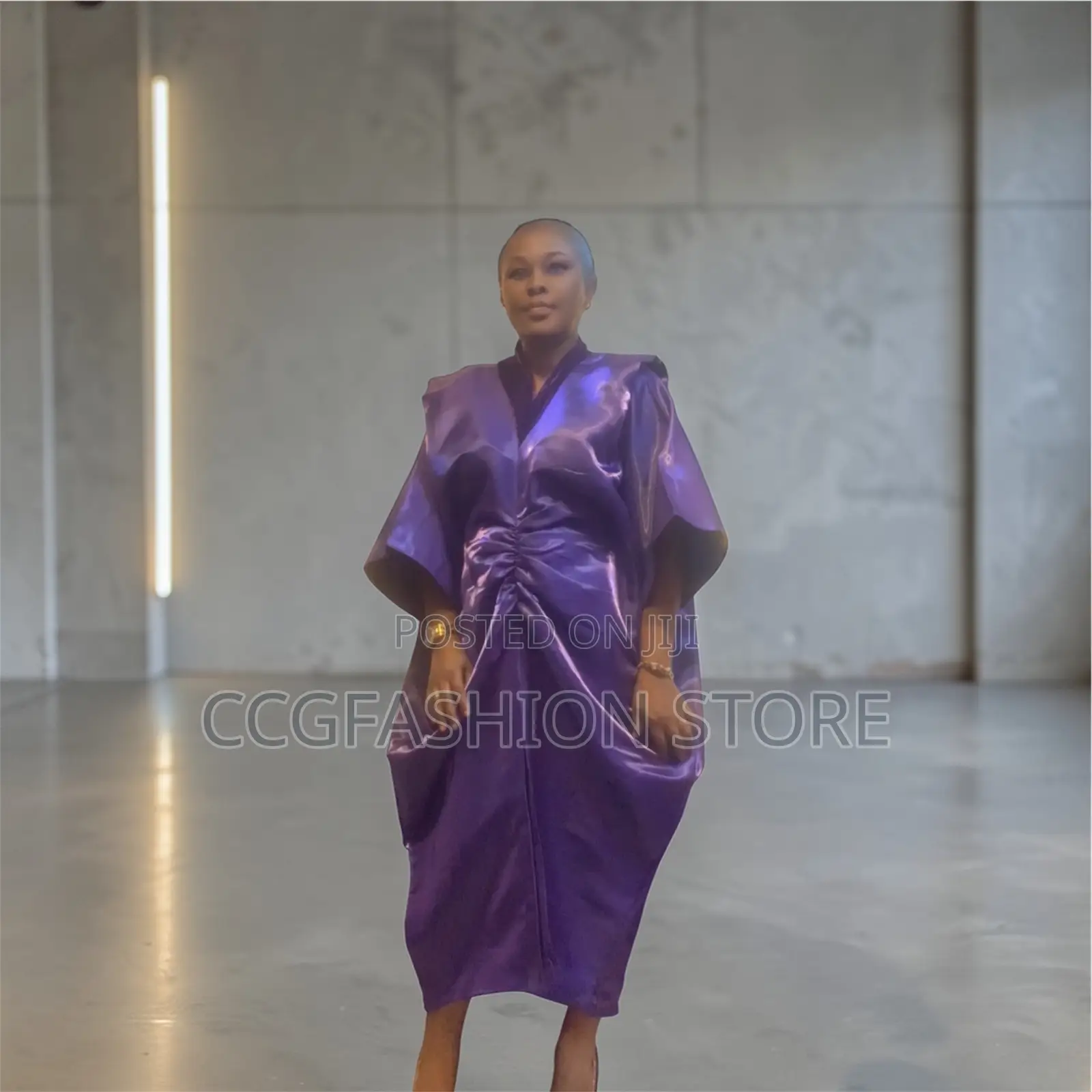 Purple Mikado Gown