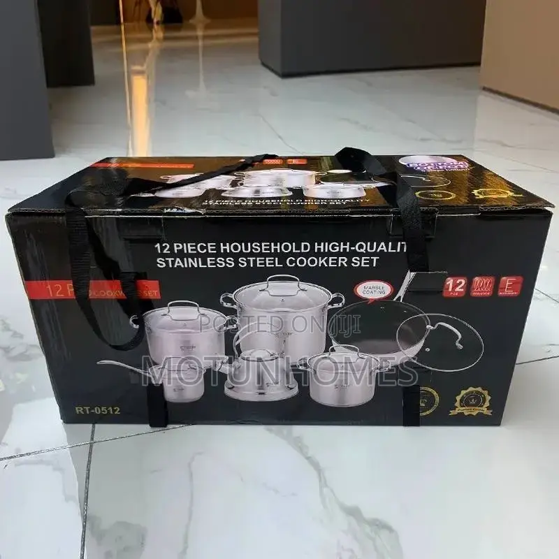 12pcs Stainless Steel Cookware Pot,Kettle,Frypan