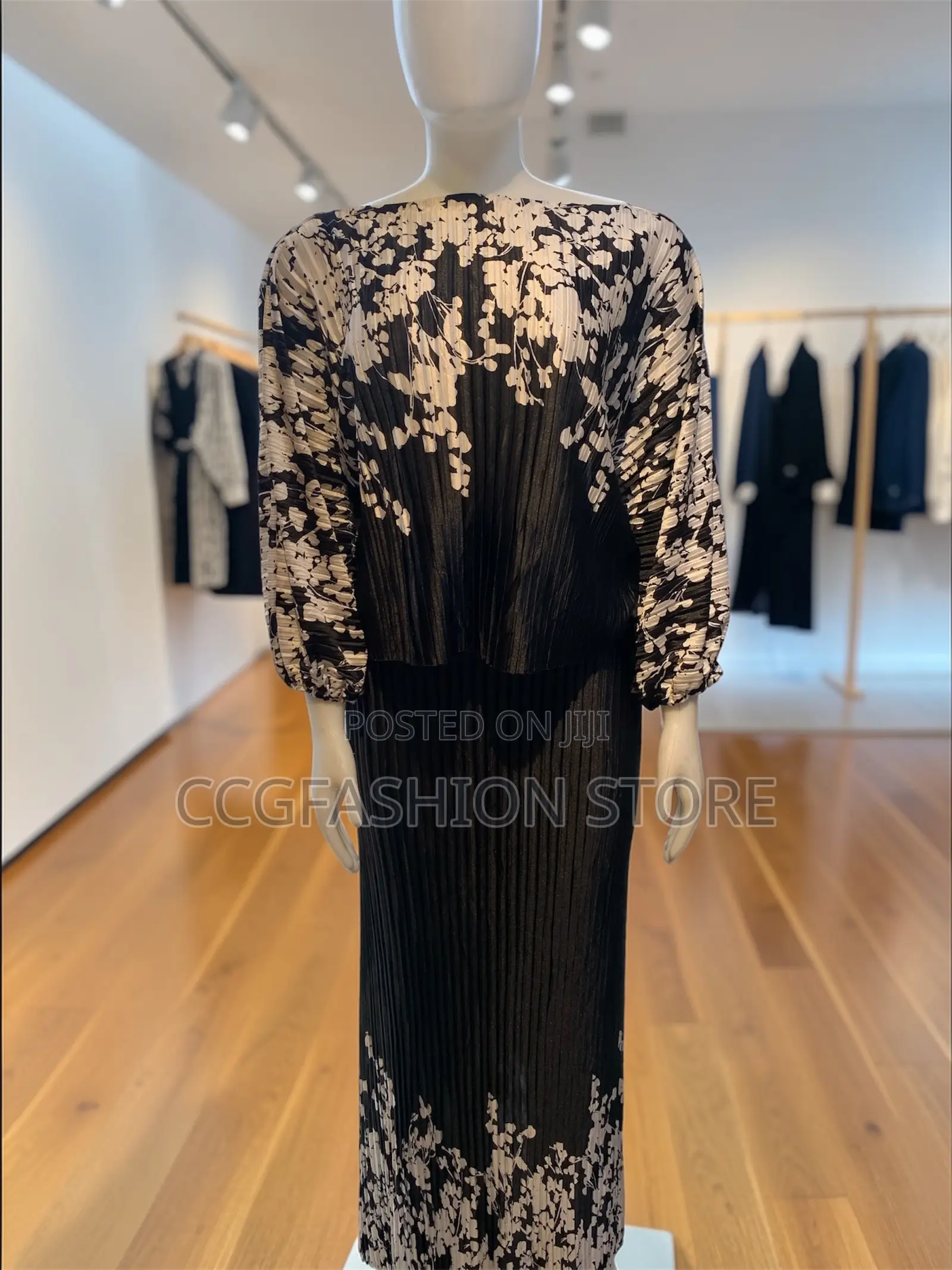 Pleated Floral Skirt and Top Set