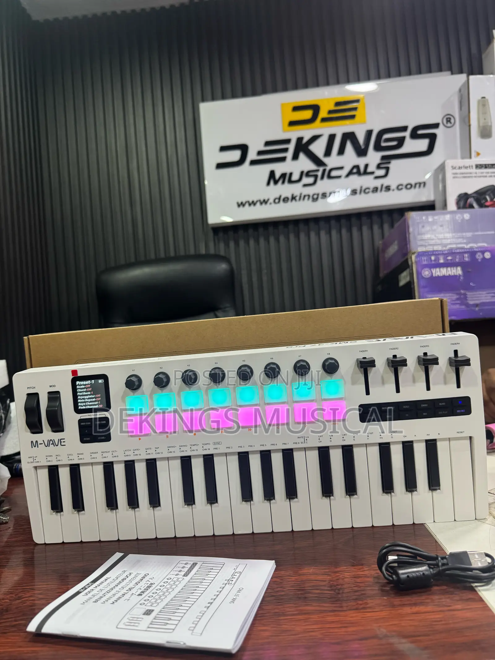 M-Vave Midi Keyboard Controller SMK-37 37 Key