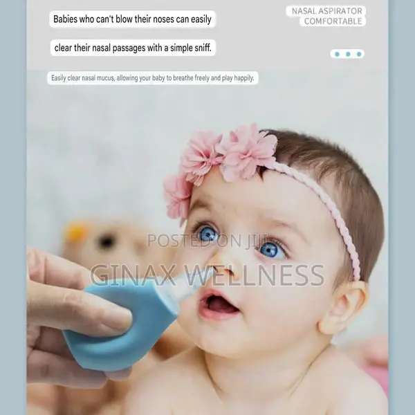 Bpa-Free Baby Nasal Aspirator | Manual and Easy-Squeeze for Baby Mucus