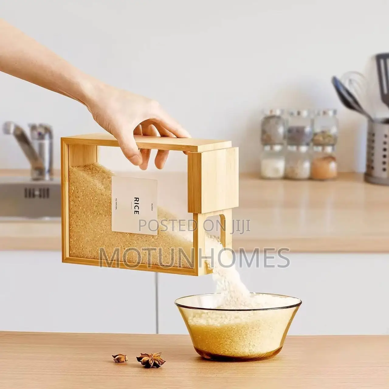Bamboo Food Storage Container With Sticker