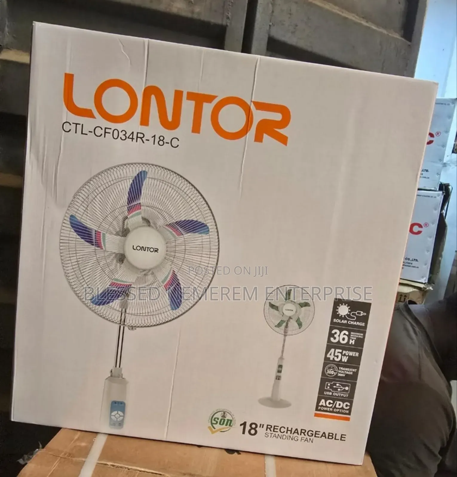 Best Lontor Rechargeable Standing Fan 18inch