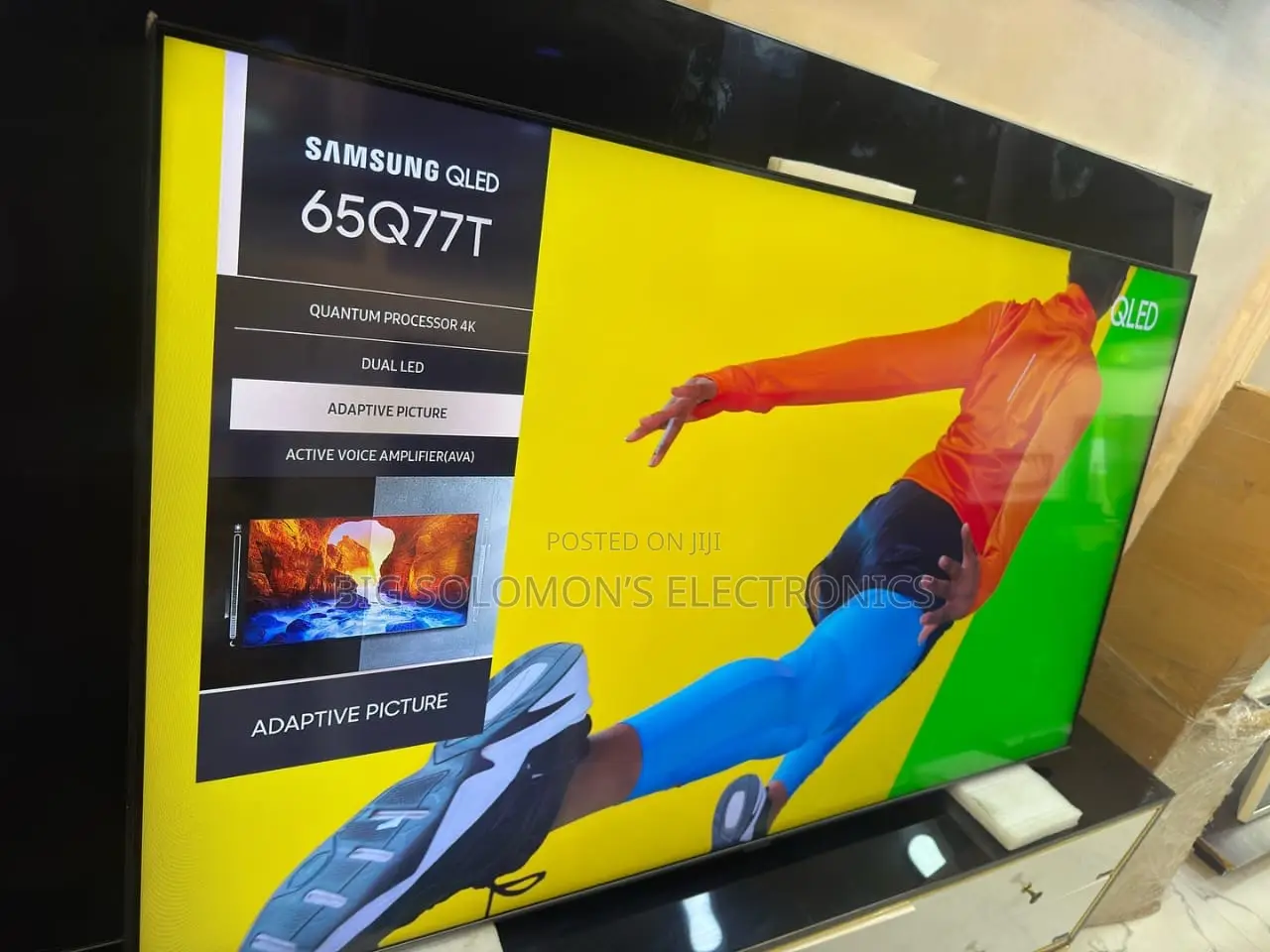 65" Qled Samsung Smart Q77t Smart Tv With Direct Full Array 8x