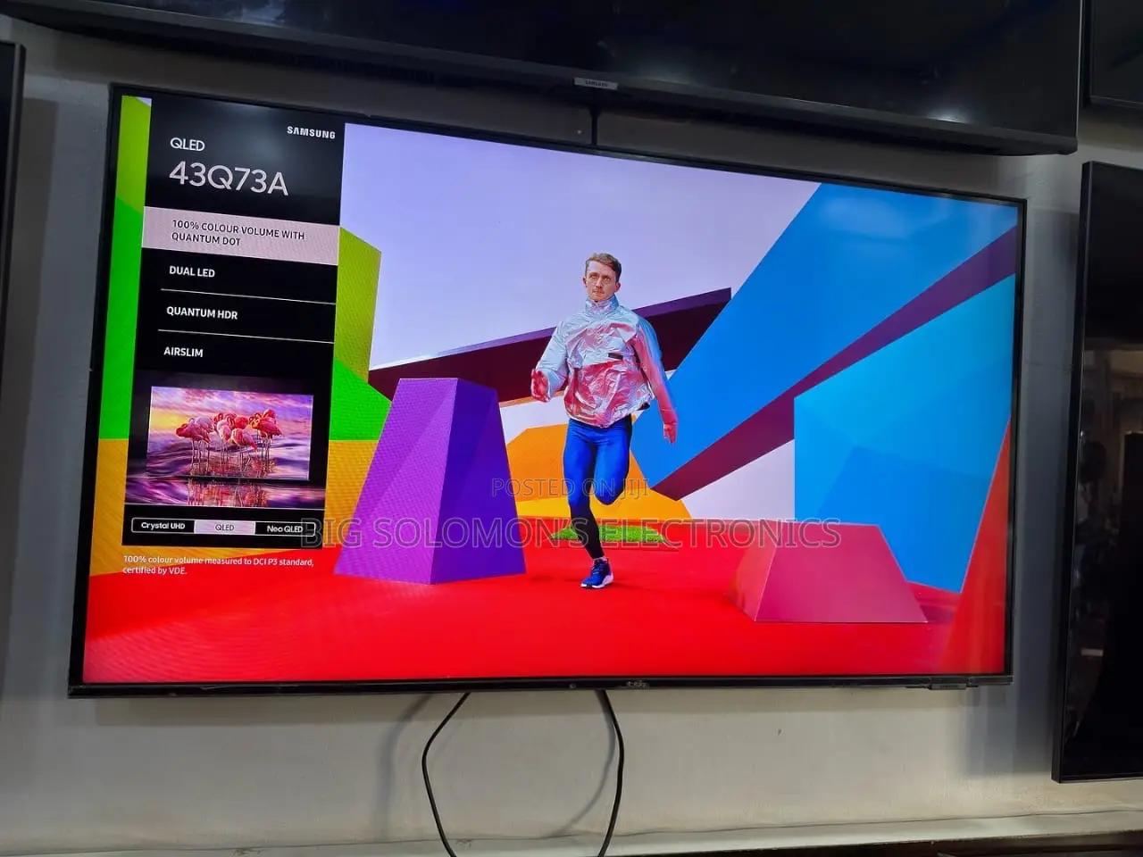 43" Qled Samsung Airslim Smart Q73a Smart Tv With Direct Full Array 8x