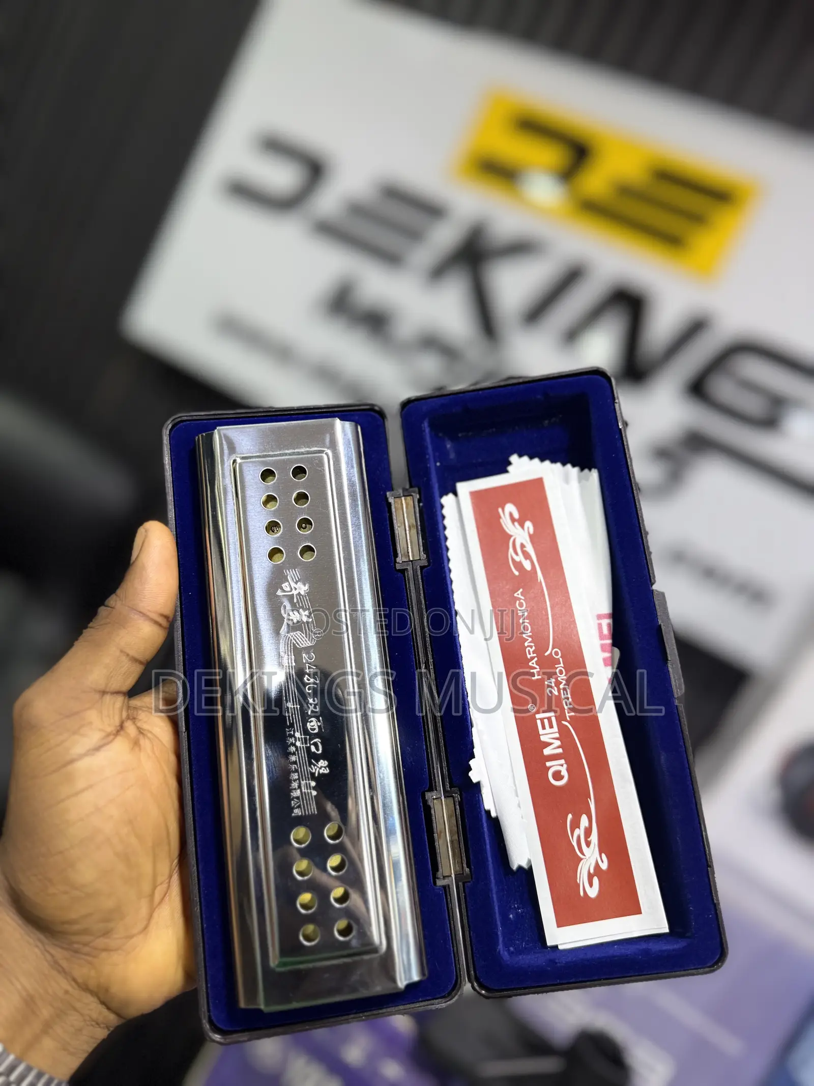 Qi Mei 24-Hole Double Face Harmonica in C and G Tones.