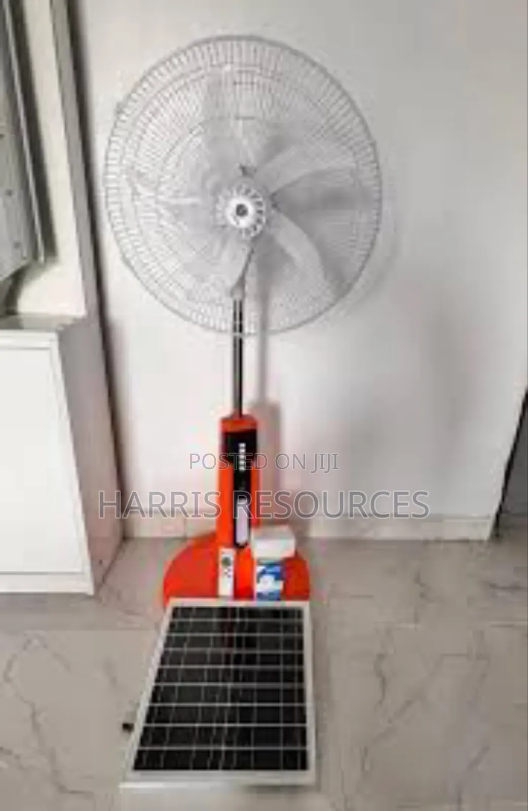 18 Inches Standing Fan With Solar Panel and Bulbs