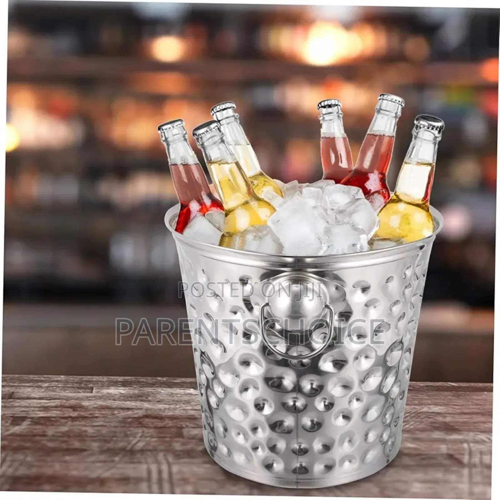 Stainless Steel Hammered Wine Champagne Bucket