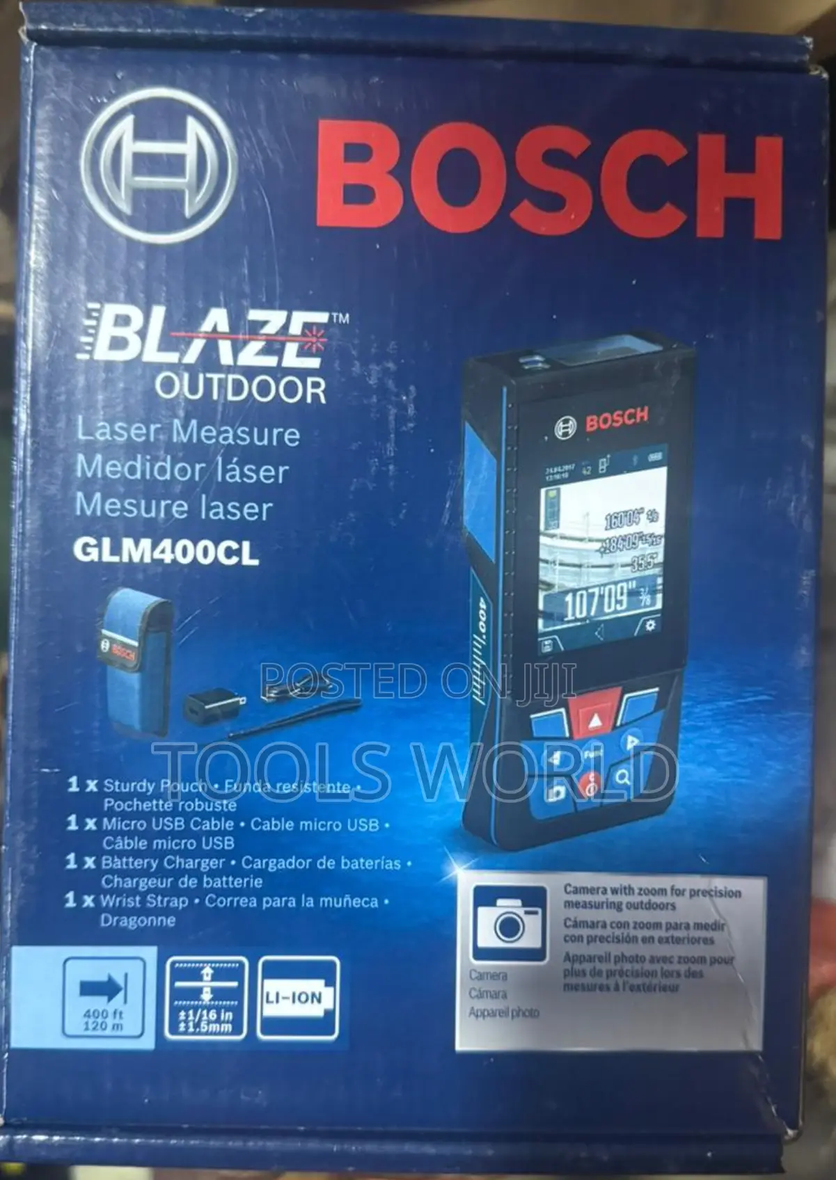 Bosch GLM 400 Cl Blaze Outdoor Laser Measure Tape 120 Meters