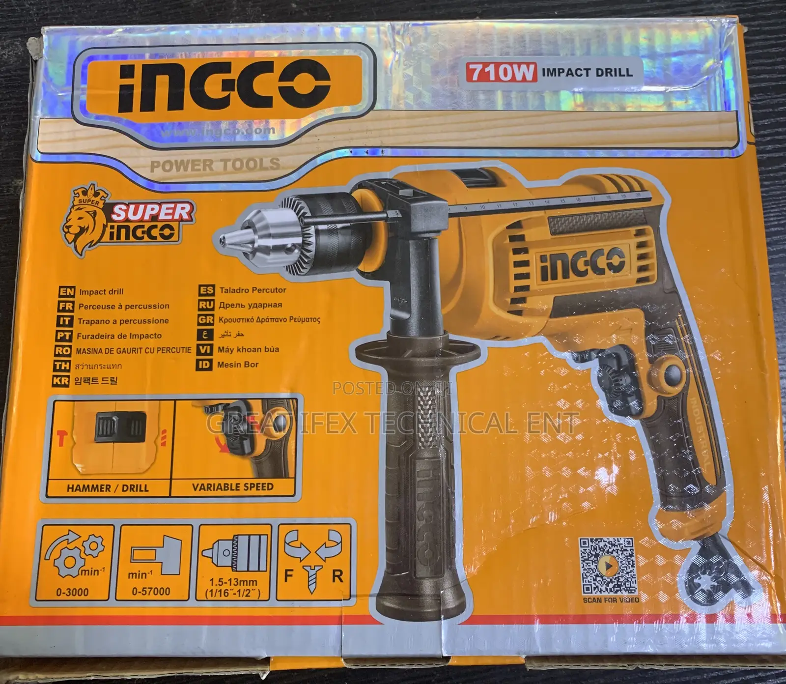 710w Impact Drill Ingco
