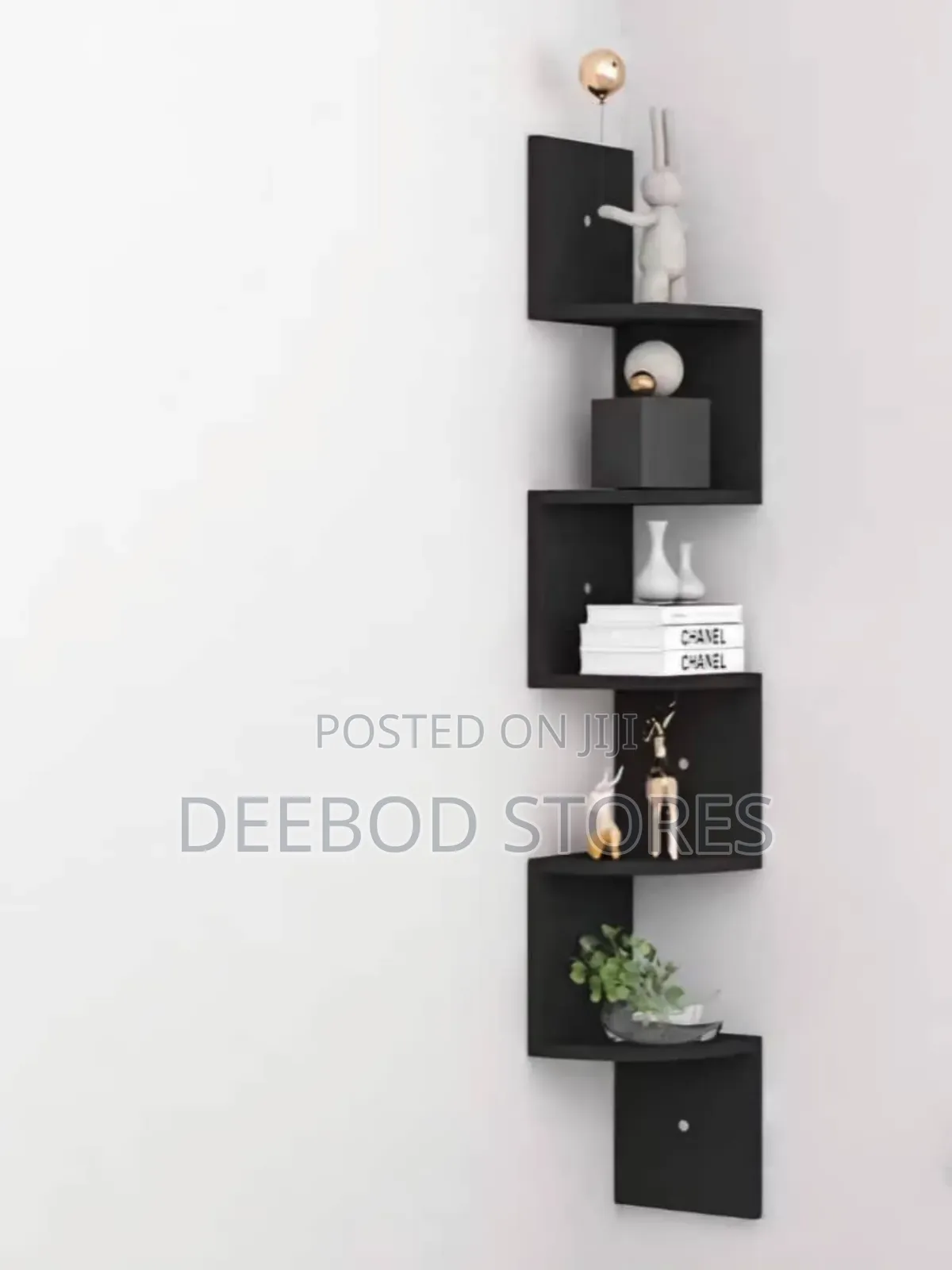 5 Tier Zigzag Corner Wall Shelf