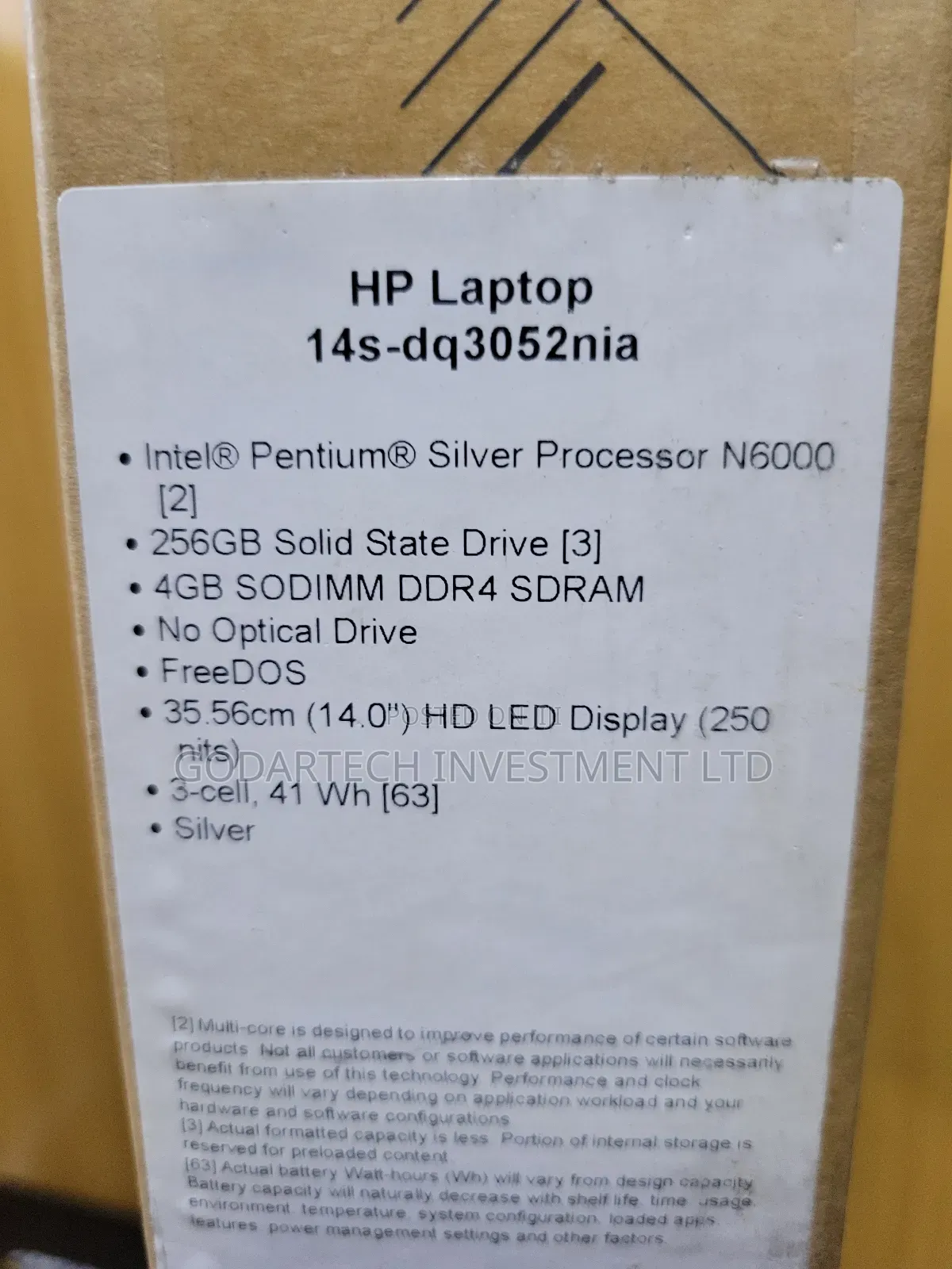 New Laptop HP 14S 4GB Intel Pentium SSD 256GB