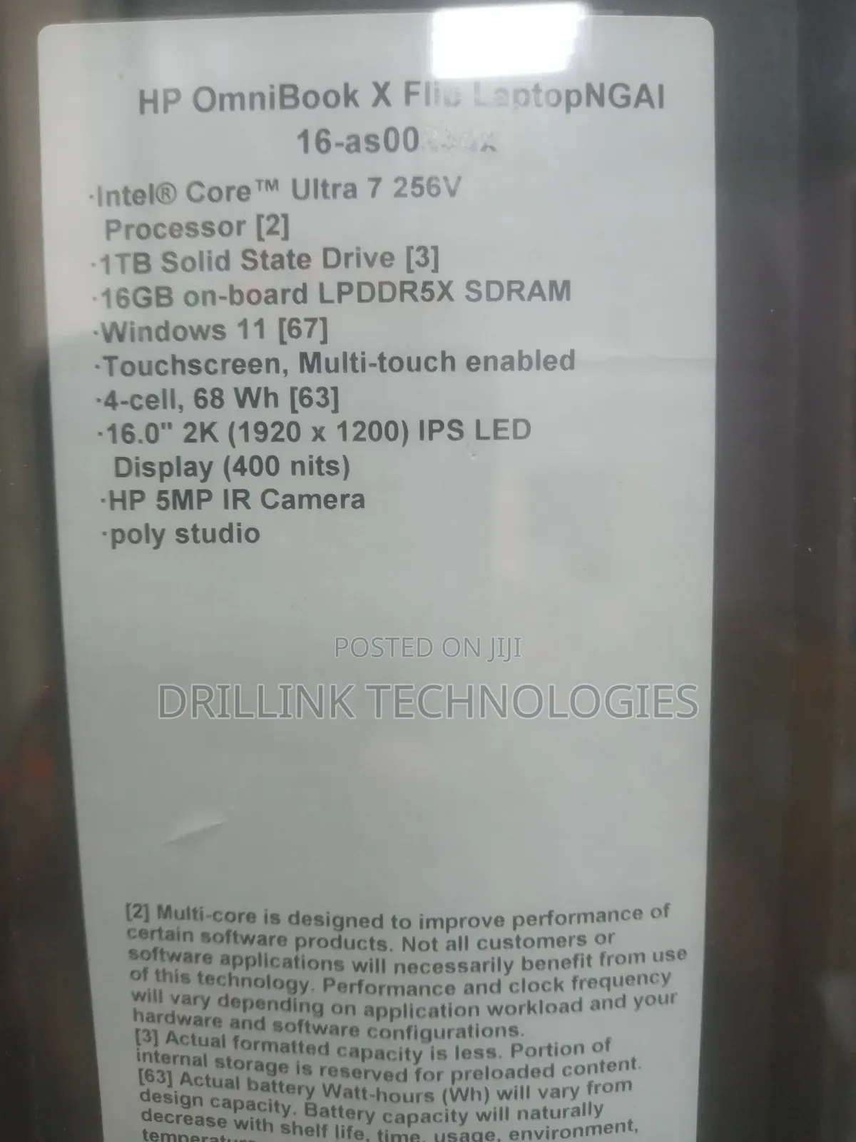 New Laptop HP OmniBook X Flip 16" 16GB Intel SSD 1T