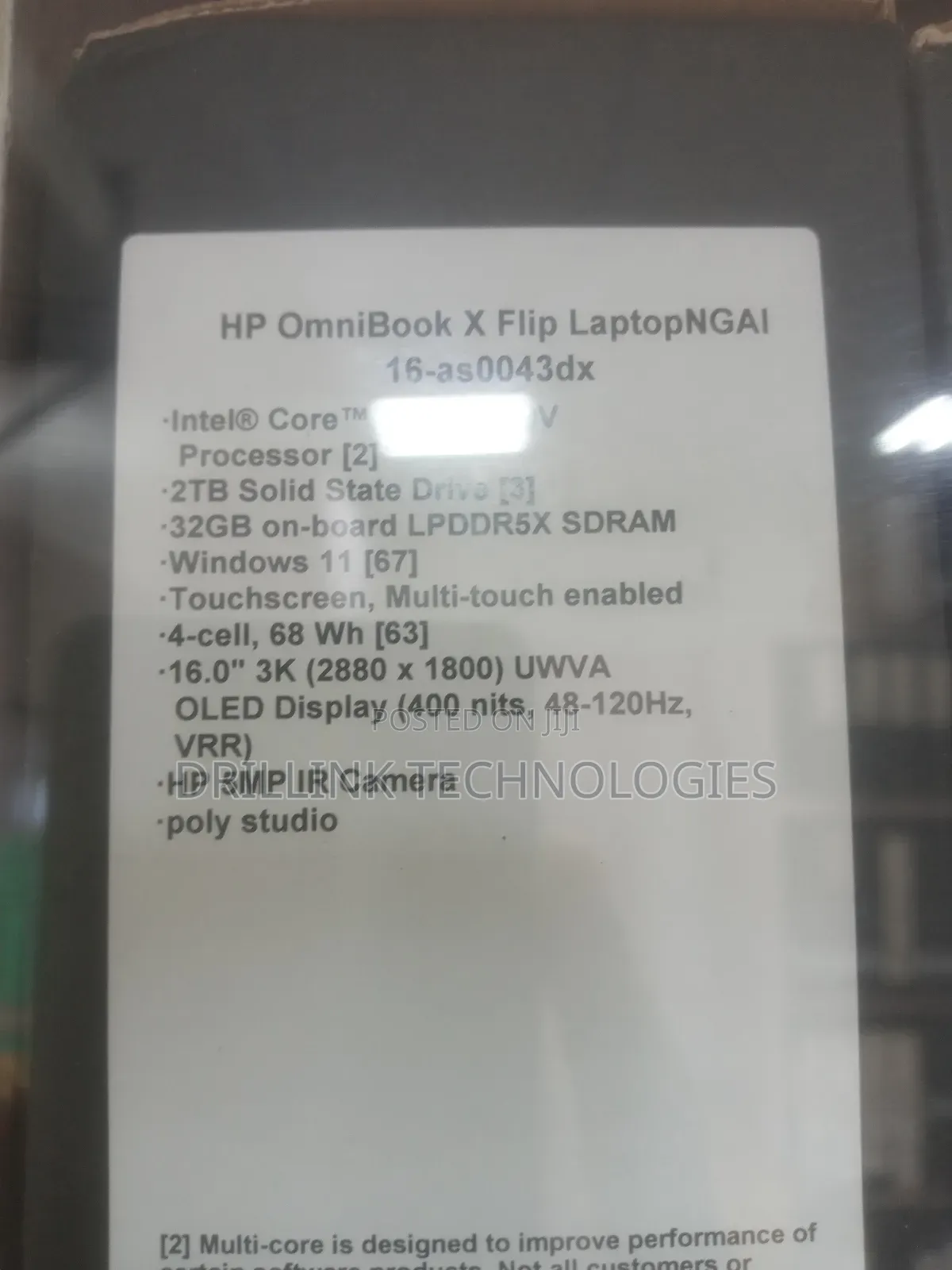 New Laptop HP OmniBook X Flip 16" 32GB Intel SSD 2T