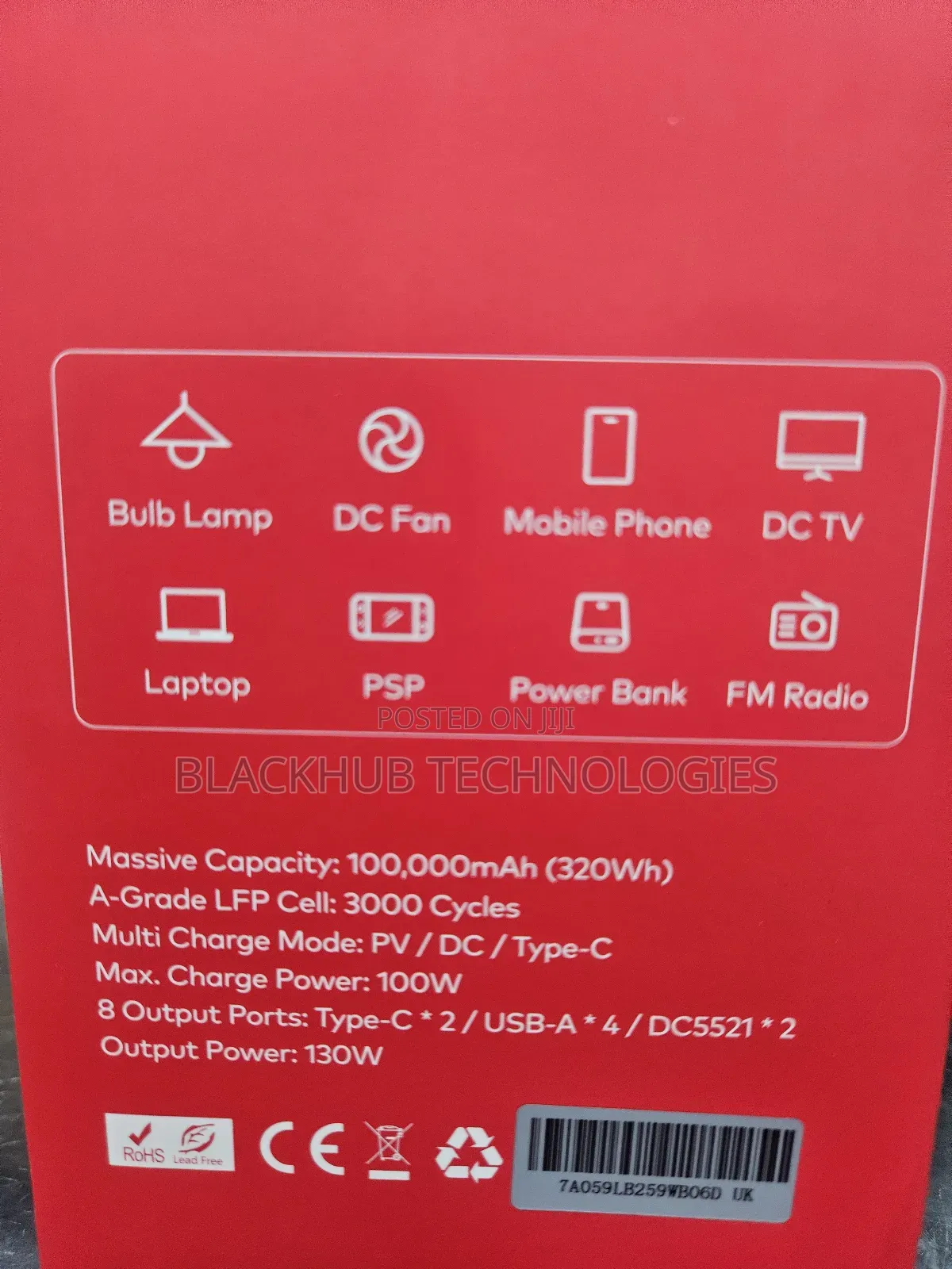 Itel Power Go Iess-320t Portable Power 100,000mah 130w