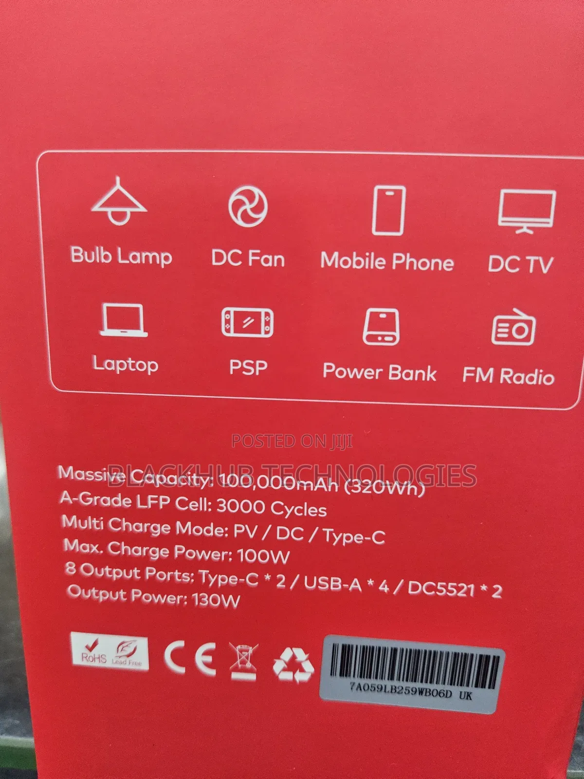 Itel Power Go Iess-320t Portable Power 100,000mah 130w