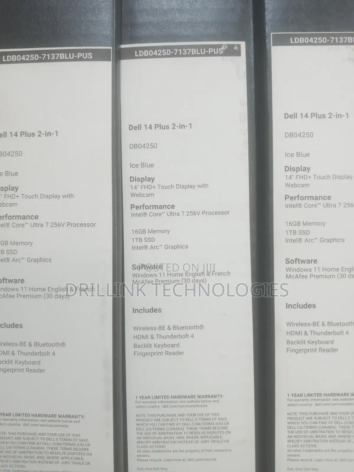 New Laptop Dell Plus 14 16GB Intel SSD 1T