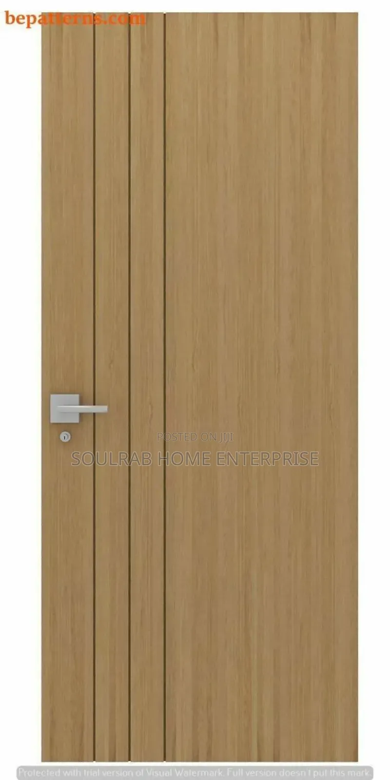Strong Brand New Gold HDF Door With Frame, Lock, Inches Installation