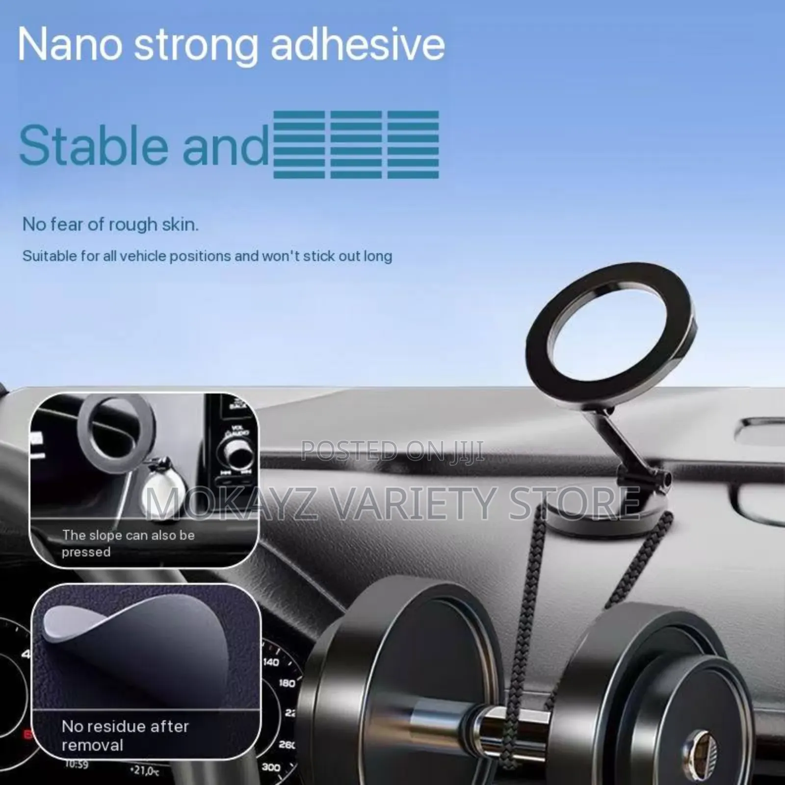 Steel Suction Car Phone Holder