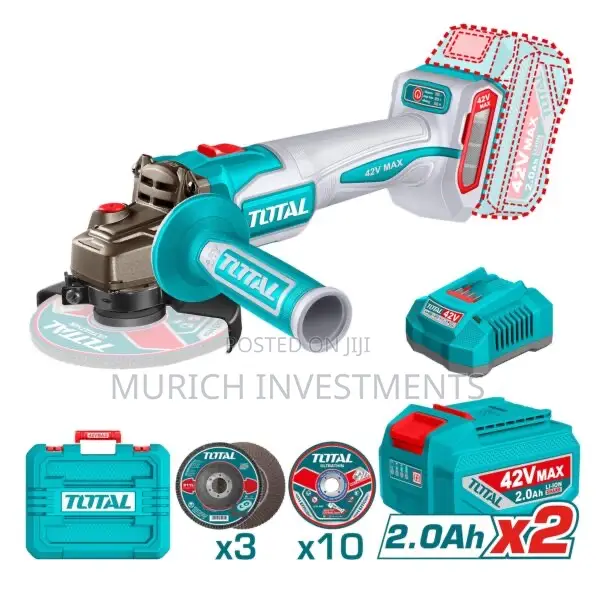 Total 42v Brushless Angle Grinder, 1080w, 115mm