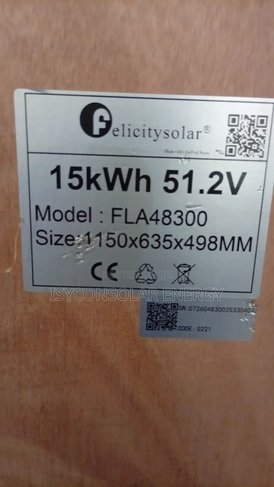 15kwh 51.2v Felicity Solar Battery