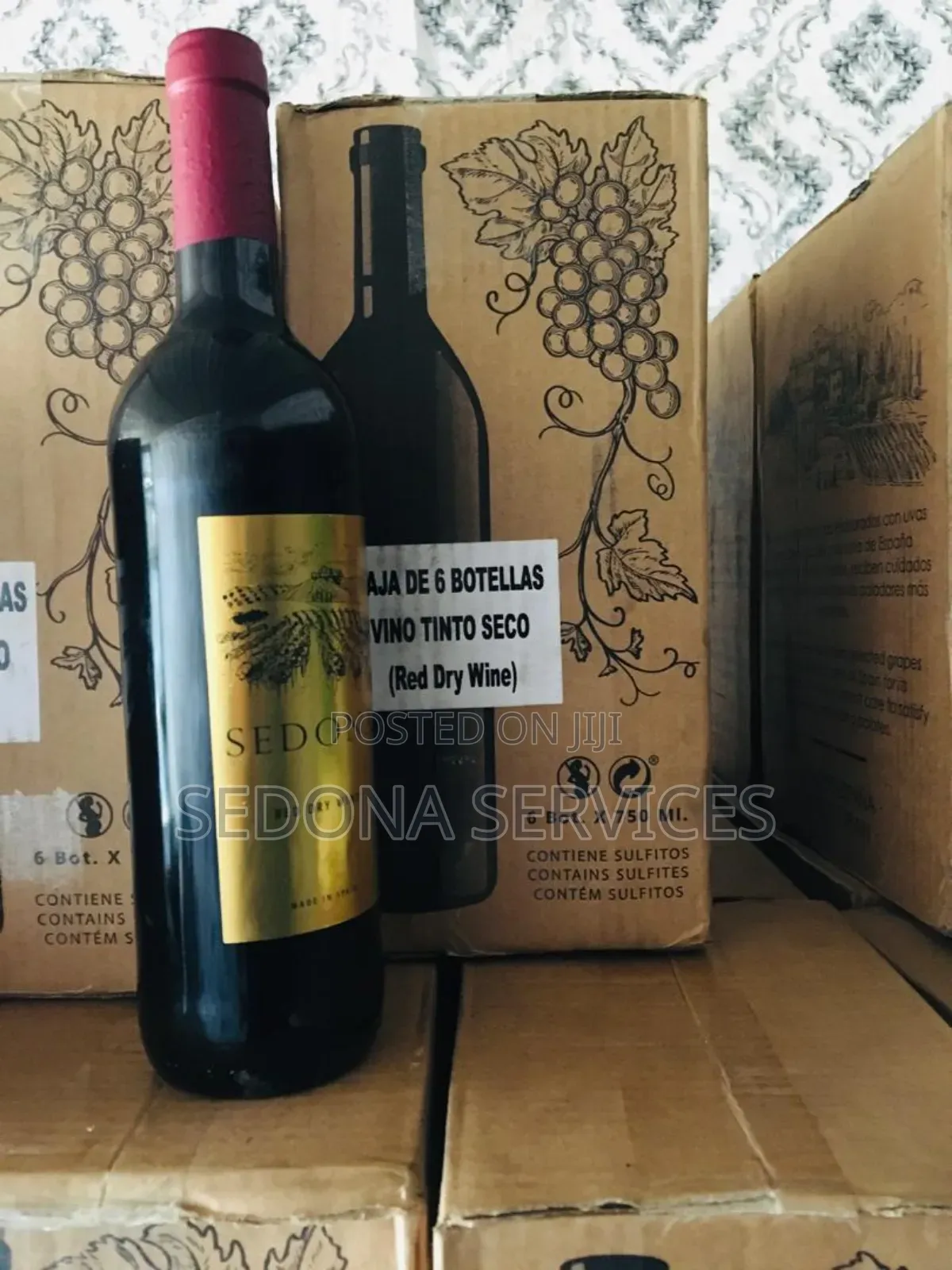Sedona Dry Red Wine by 6 in a Carton From Spain