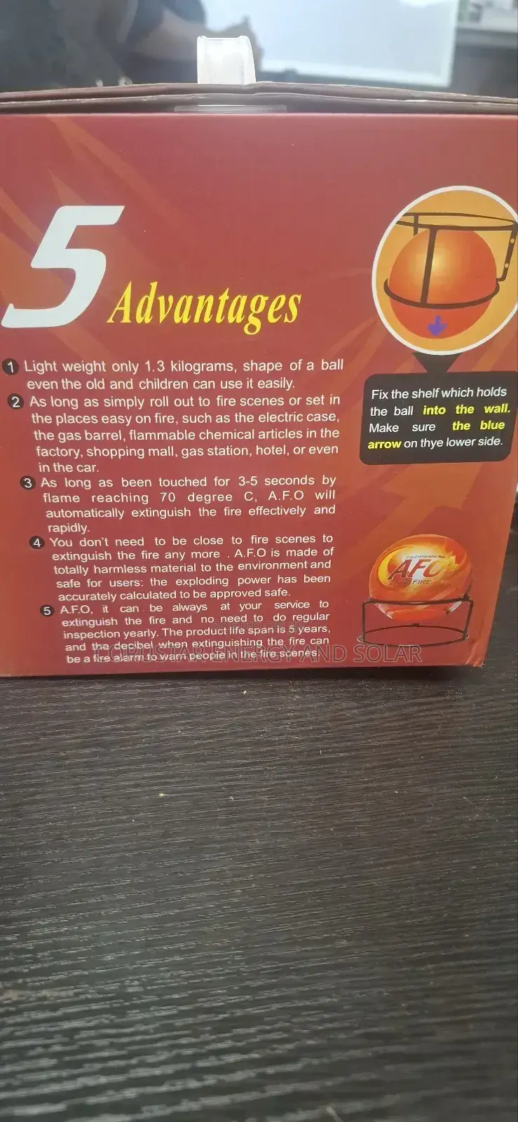 Afo Fire Extinguisher Ball Autofire Off For Kitchen & Inverter Station