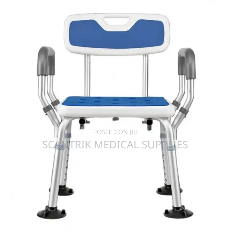 Extra-Sturdy Bathroom Shower Chair With Cross Frame Design